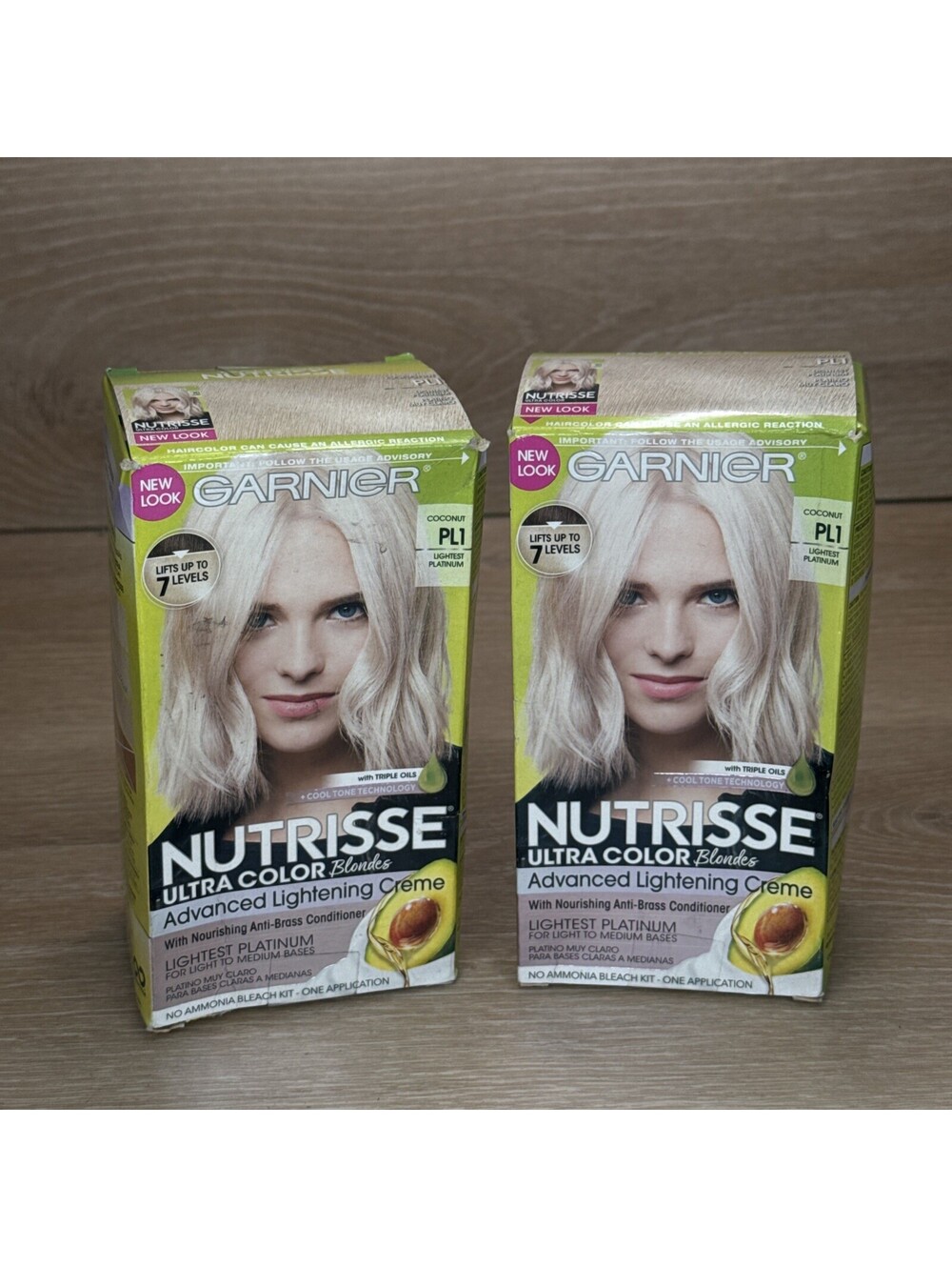 Garnier Nutrisse PL1 Lightest Platinum Hair Color Ultra Color Blondes 2 pack